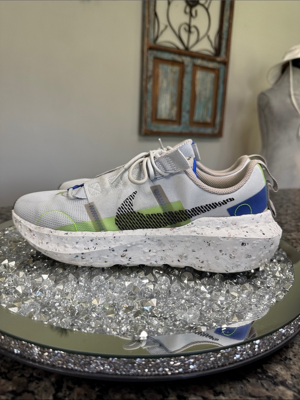 Nike crater impact pure platinum EUC 9
